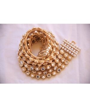 Zara Chain belt: Elegant Gold and Pearl Women's Chain Belt